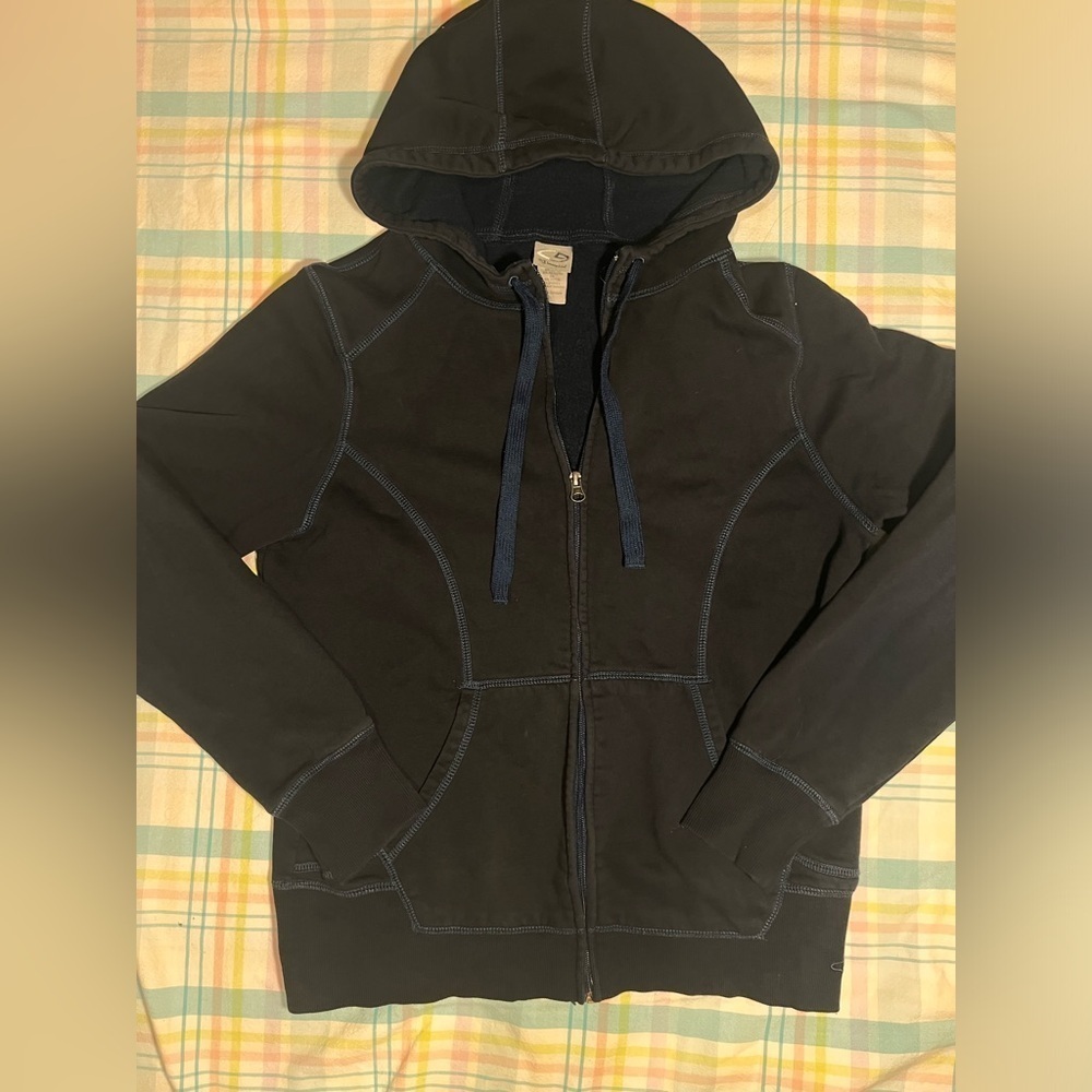 Champion Navy and Black Zip Up Hoodie